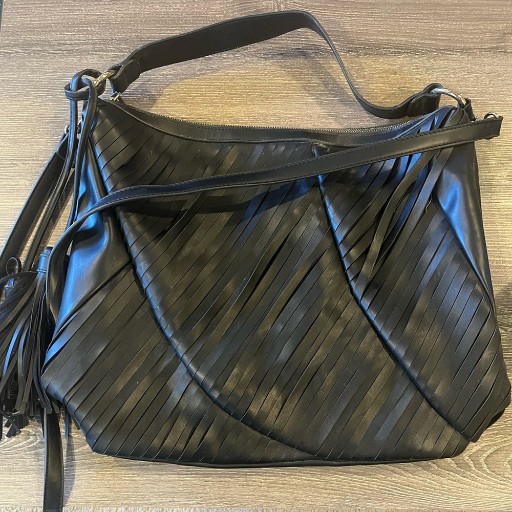 Free People Jinx Black Vegan Leather Tote - Picture 3 of 5